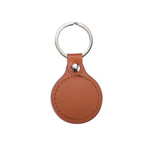 Brelok z okrągłą z podkładką z ekoskóry do nadruku